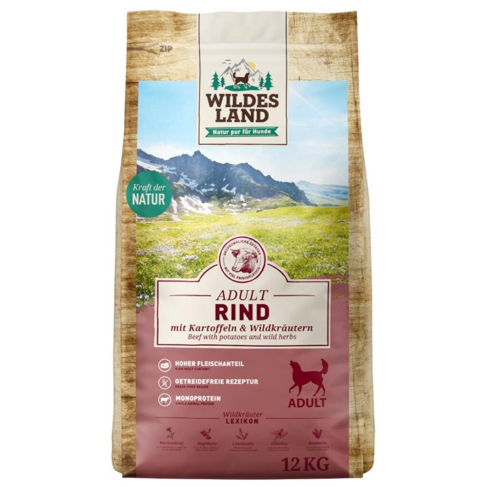 WILDES LAND Adult Rind mit Kartoffeln & Wildkräutern (12kg)