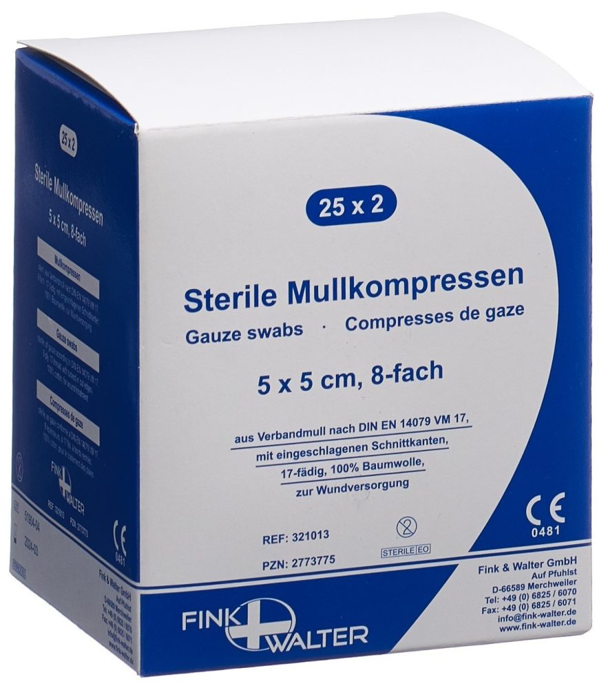 FIWA Mullkompressen 5x5cm steril (25x2 Stk)