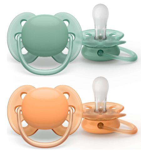 Philips Avent Ultra Soft Schnuller Neutral, 0-6m No Deco (2 Stk)