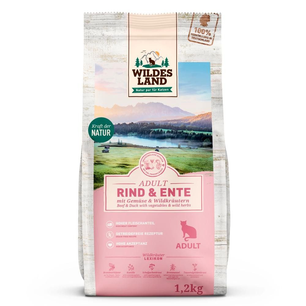 WILDES LAND Adult Rind&Ente mit Gemüse & Wildkräutern (1,2kg)