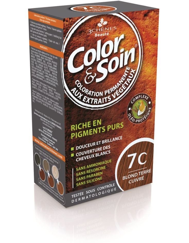 Color & Soin Coloration, 7C blond terre cuiv (135ml)
