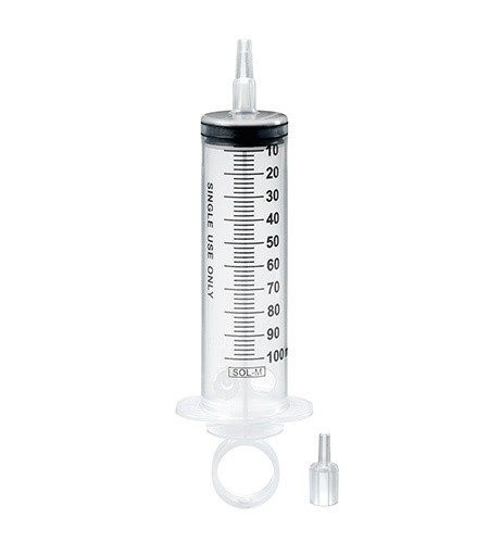 Sol-M Spritze 100ml Katheter-Ansatz mit Luer-Adapter (30 Stk)