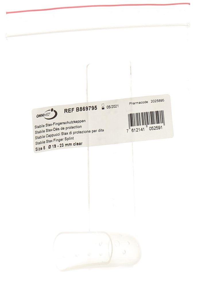 OMNIMED Stax-Fingerschutzkappen, Grösse 5, perforiert, transparent (1 Stk)
