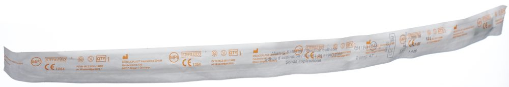 Qualimed Absaugkatheter CH14, 52cm, gerade, steril (100 Stk)