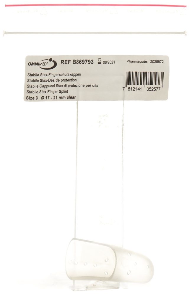 OMNIMED Stax-Fingerschutzkappen, Grösse 3, perforiert, transparent (1 Stk)