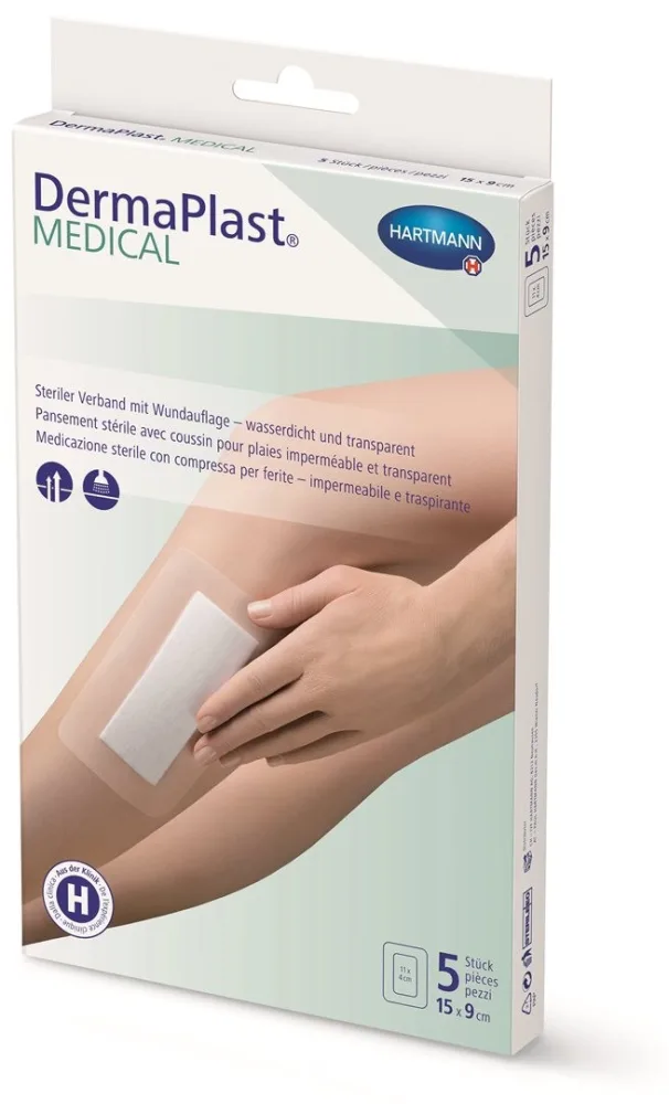 Dermaplast Medical Transparentverband 15x9cm (5 Stk)