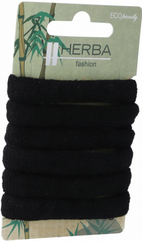 Herba.Ecofriendly Haarbinder, braun, &Oslash; 5 cm, 6 Stk