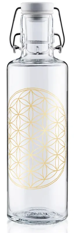Soulbottle Trinkflasche aus Glas Flower of life 0.6L