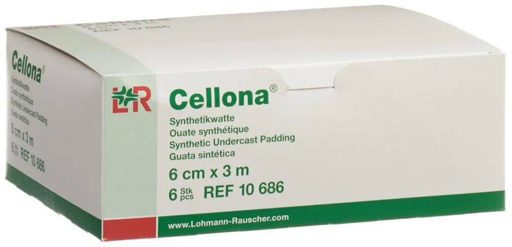 Cellona Synthetikwatte Rolle, 6cmx3m, weiss (6 Stk)