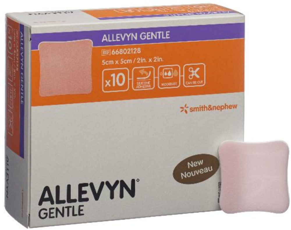 ALLEVYN GENTLE Wundverband, 5x5cm (10 Stk)