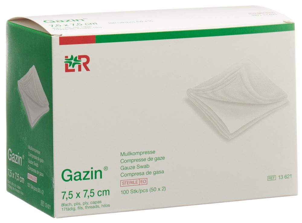 Gazin Faltkompr 7.5x7.5cm 8f st (50x2 Stück)
