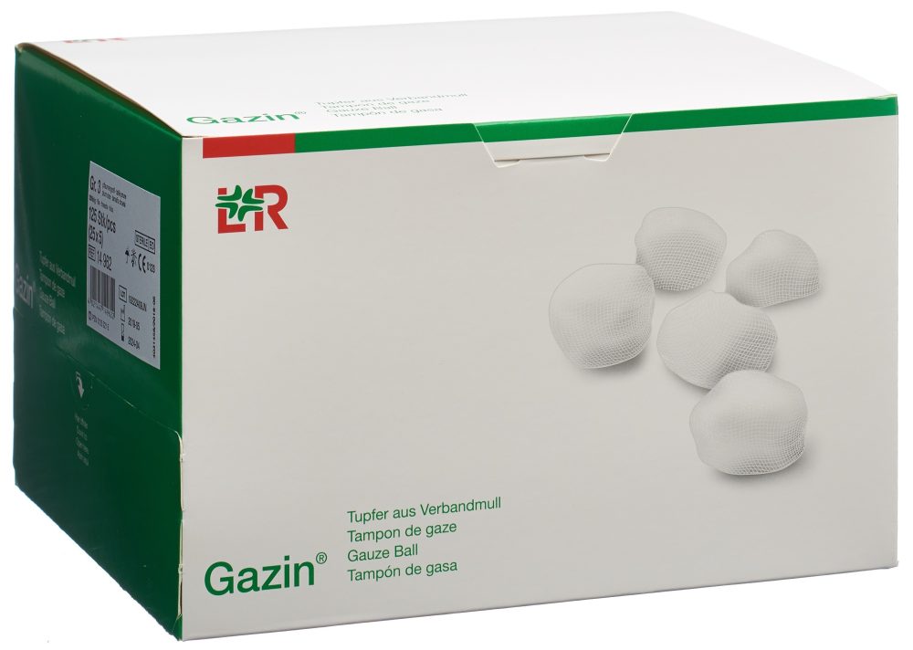 Gazin Tupfer aus Verbandmull, Grösse 3, 20-fädig, steril (125 Stk)