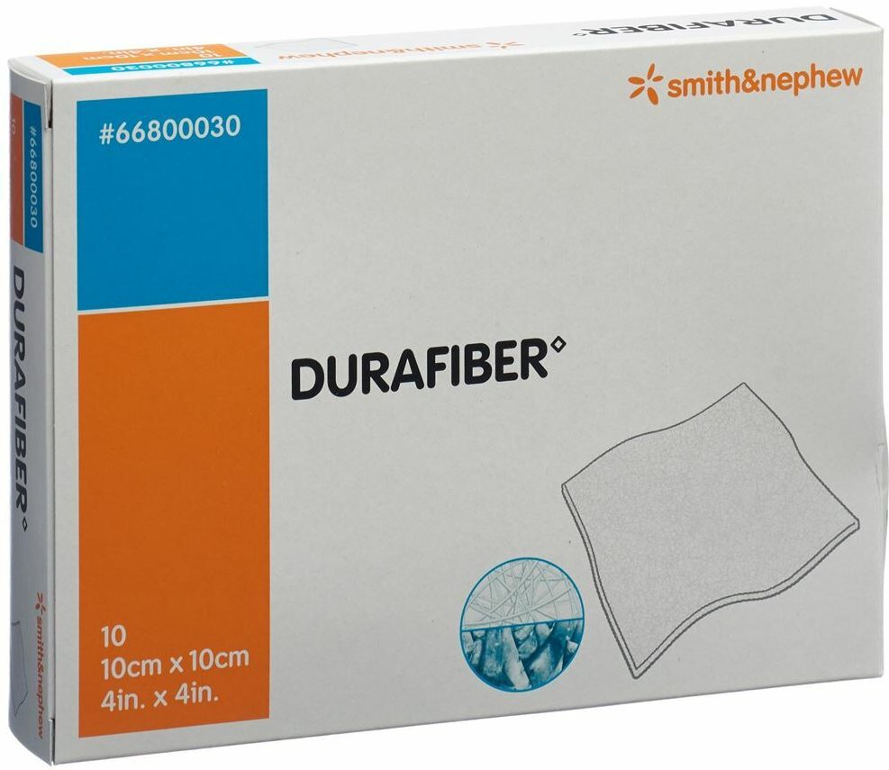 DURAFIBER Wundauflage, 10x10cm, steril (10 Stk)