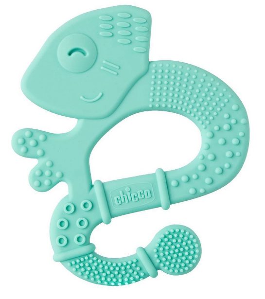 chicco Beissring mit sanften Borsten Eidechse, blau 2m+ (1 Stk)