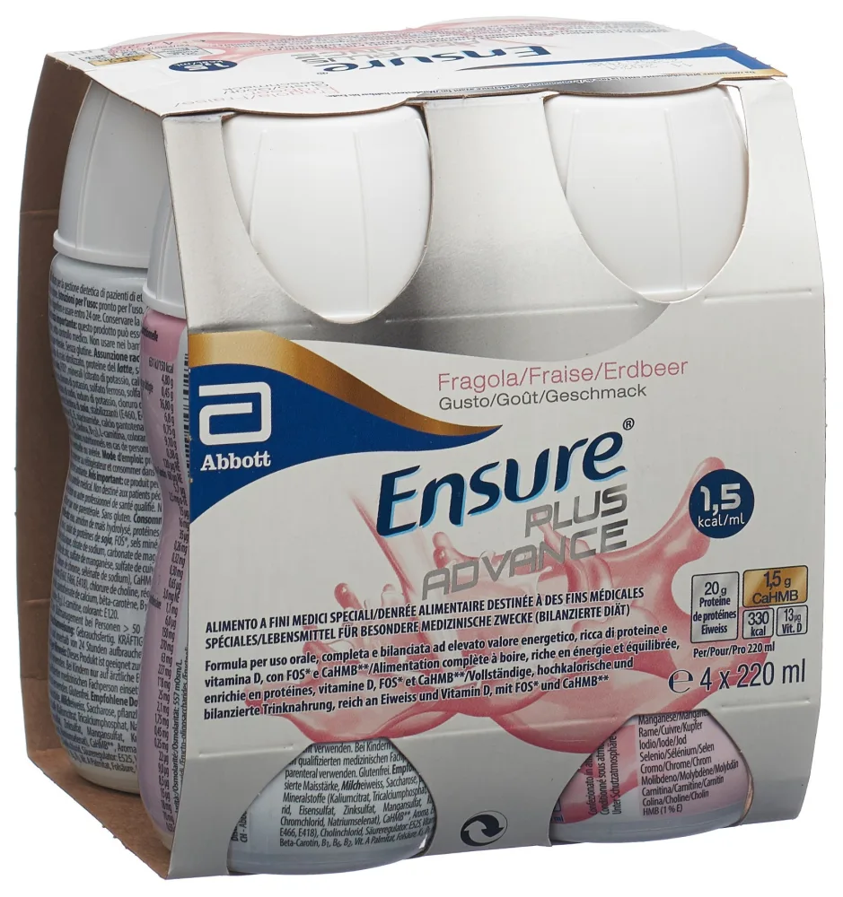 Ensure PLUS ADVANCE Erdbeere (4x220ml)