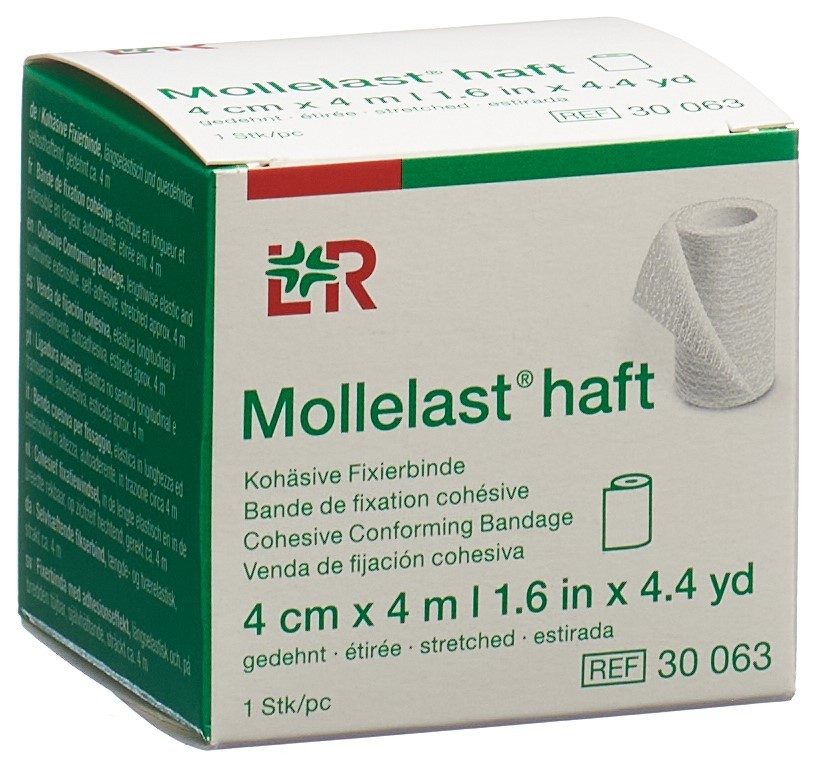 Mollelast haft Fixierbinde 4cmx4m weiss (1 Stk)