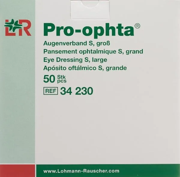 Pro-ophta S Augenverband L durchsichtig (50 Stk)