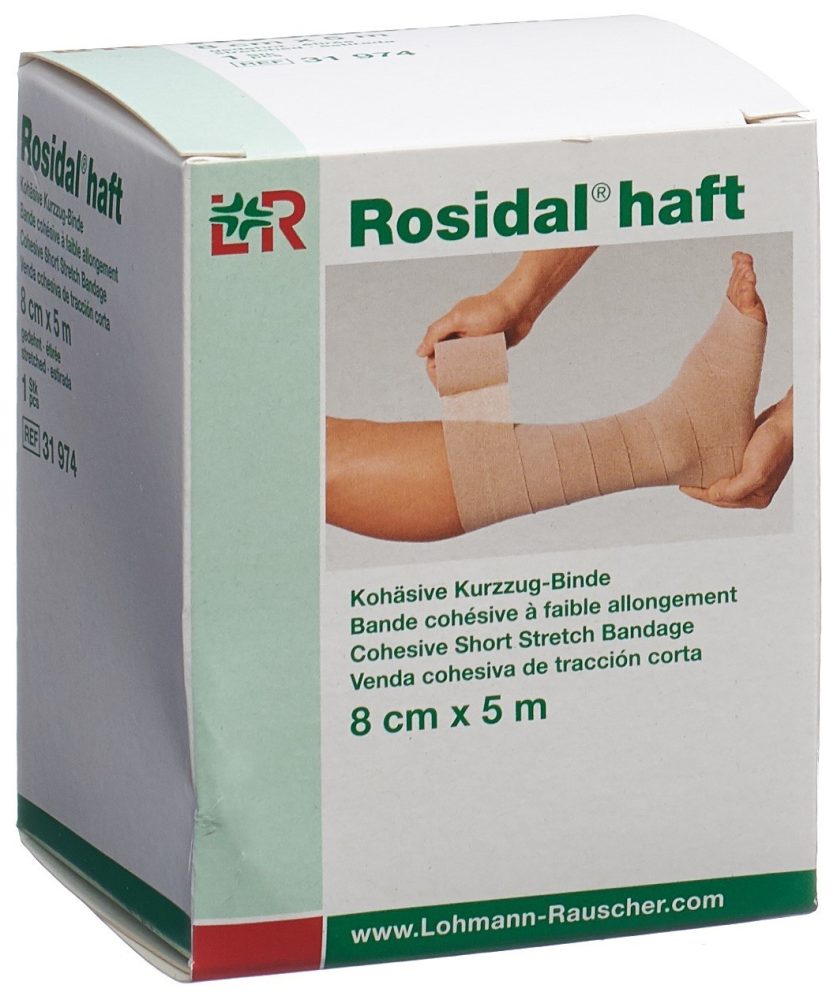Rosidal haft kohäsive Kurzzugbinde 8cmx5m (1 Stk)