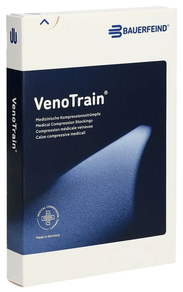 VenoTrain Soft AD KKL2 Grösse S plus/short offene Fussspitze schwarz (1 Paar)