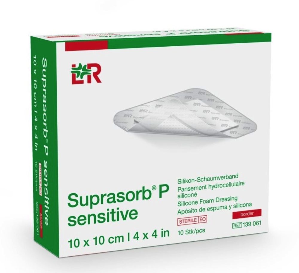 Suprasorb P sensitive border 10x10cm (10 Stk)