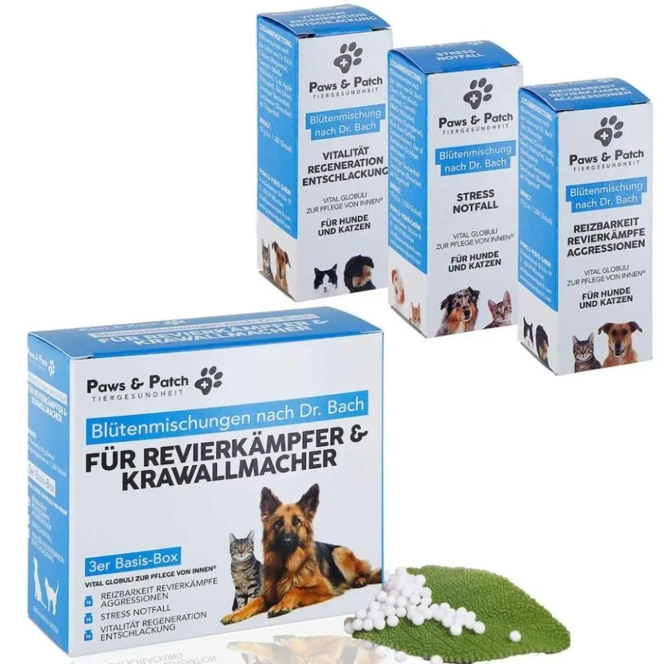 Paws & Patch Blütenmischung 3er Set REVIERKÄMPFER UND KRAWALLMACHER 3x10g