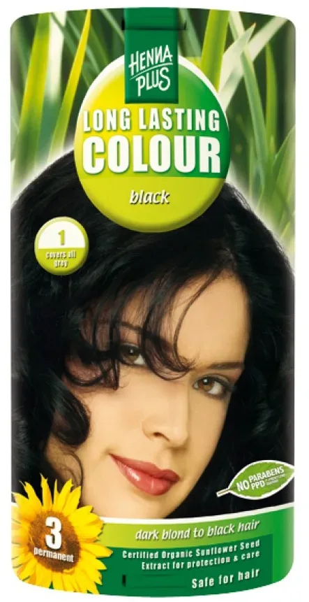 HENNA PLUS Long Lasting Colour 1 Schwarz (1 Stk)