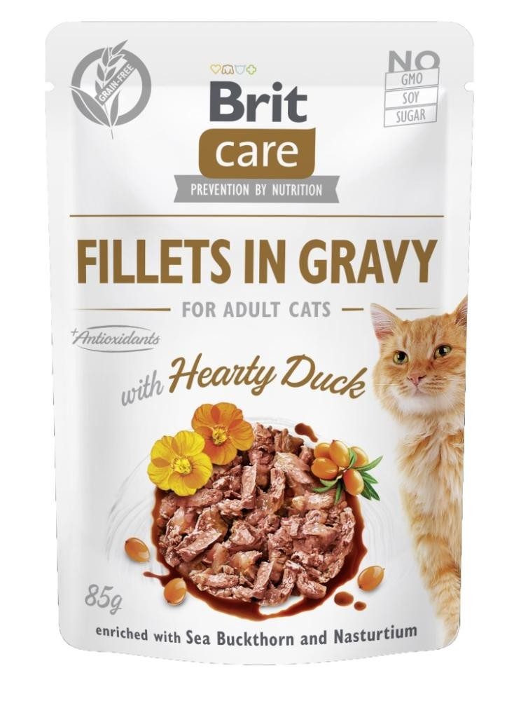 Brit Care Fel Adult in Gravy Ente (24x85g)