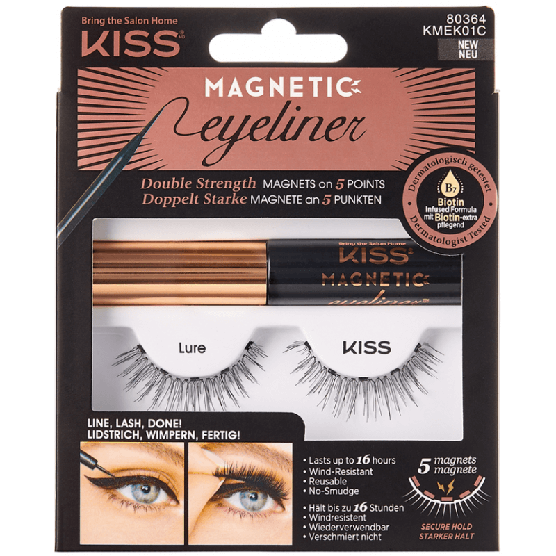 KISS -  Magnetic Eyelash Kit, Eyelash Kit 01, Black