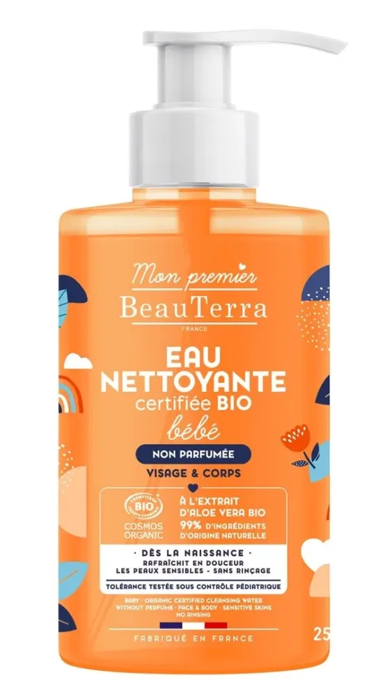 BeauTerra Baby-Mizellenwasser ohne Parfum Bio (750ml)