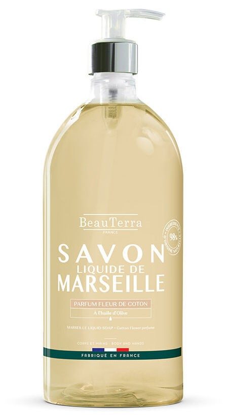 BeauTerra Flüssigseife Marseille Baumwollblüte (1000ml)