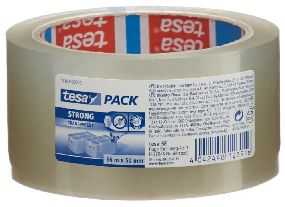 TESA Verpackungsband 50mmx66m 571670000 transparent