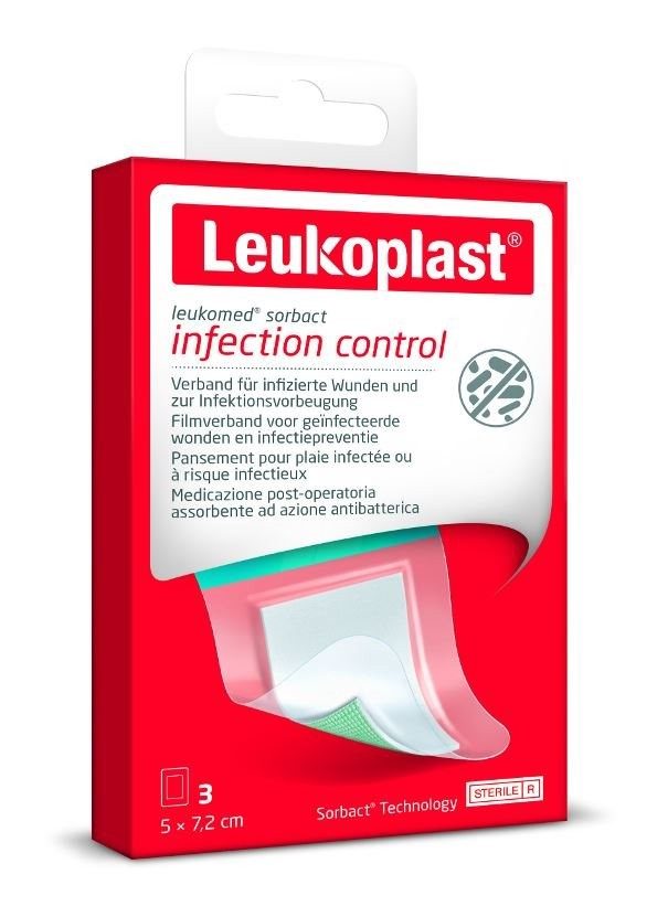 Leukoplast Leukomed Sorbact 7.2x5cm steril (3 Stk)