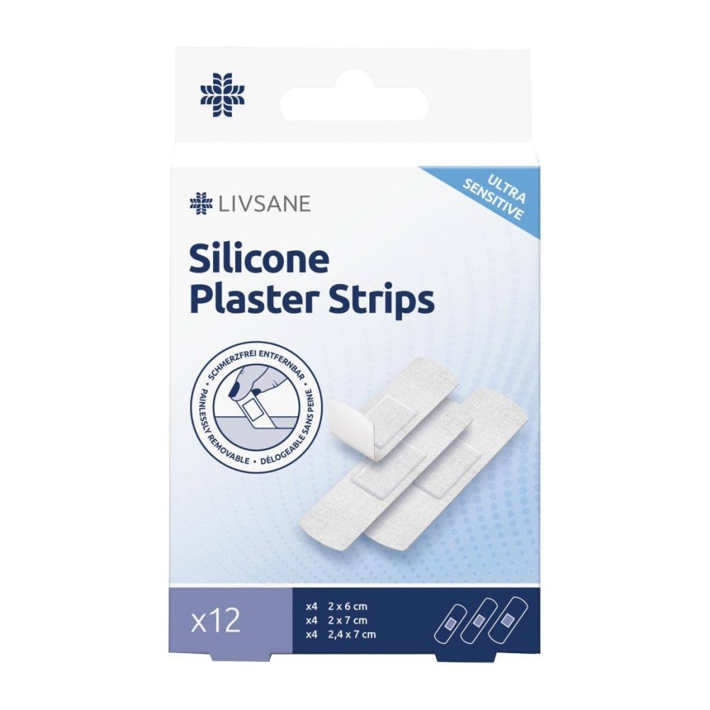 Livsane Silikonpflaster Streifen, ultra sensitive (12 Stk)