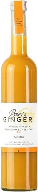 Ben's GINGER Ingwer-Pfirsichkonzentrat Bio (500ml)