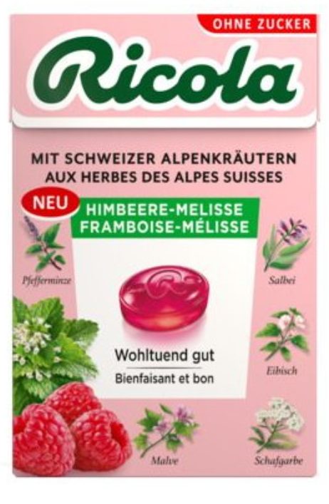 Ricola Himbeere-Melisse ohne Zucker (50g)