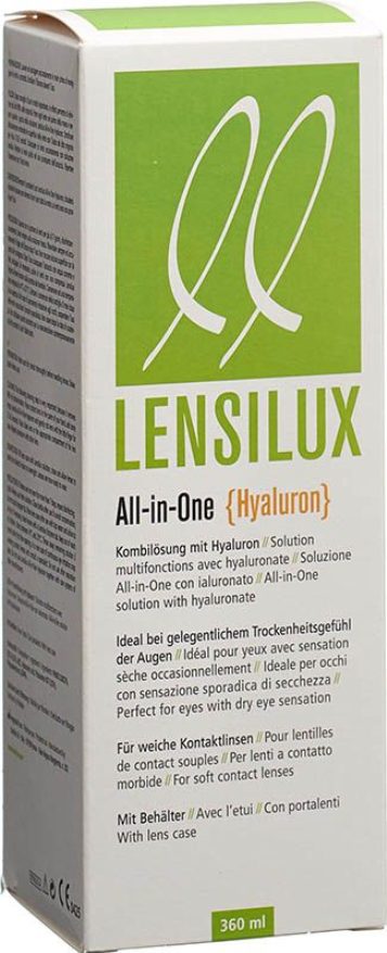 LENSILUX All-in-One Hyaluron mit Behälter (360ml)