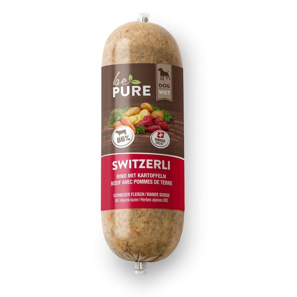 bePure Switzerli mit Rind und Kartoffeln für Hunde (200g)