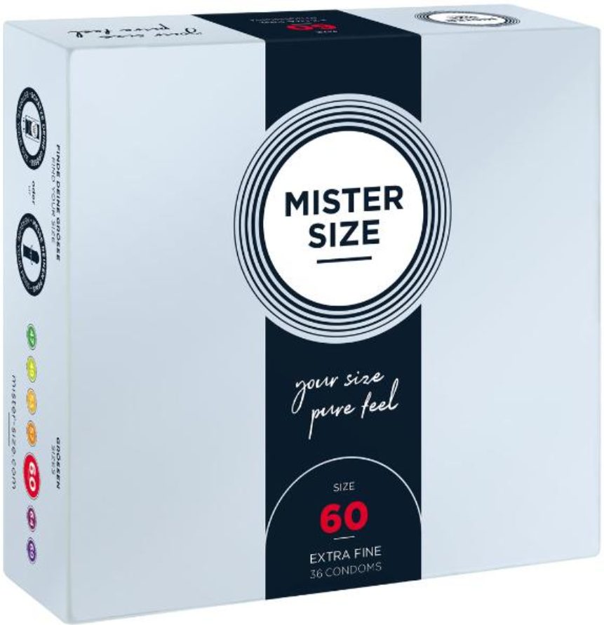 Mister Size -  60, 36STK, Transparent