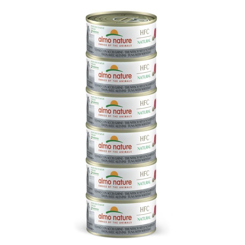 Almo Nature HFC Natural Megapack Nassfutter mit Thunfisch und Jungsardellen für Katzen (6x70g)