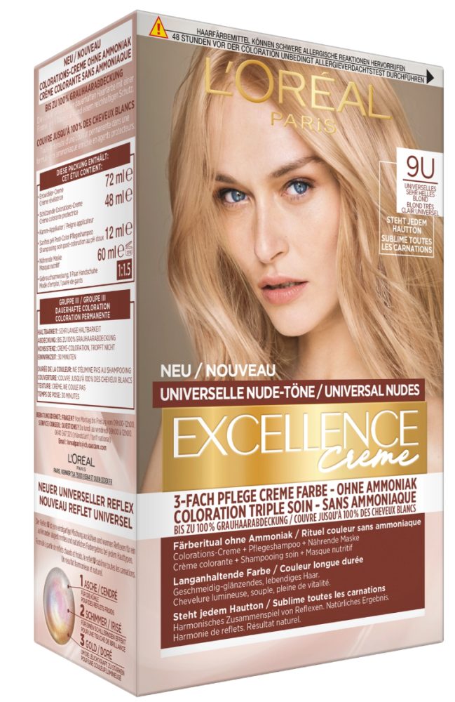 EXCELLENCE Universelle Nudes 9U, sehr helles Blond (1 Stk)