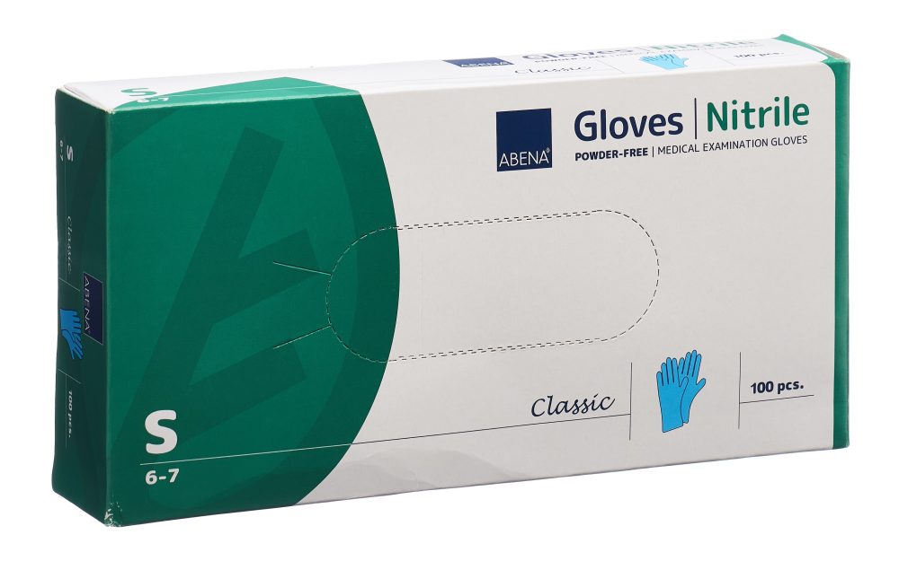 ABENA Classic Nitrilhandschuhe S, 240mm, puderfrei unsteril blau (100 Stk)