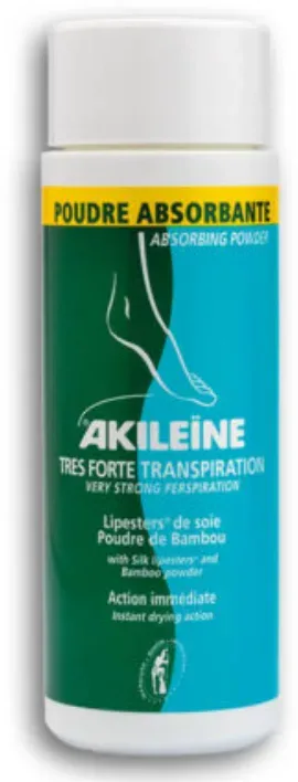 AKILEÏNE Grün Anti-Transpirant Fusspuder (75g)
