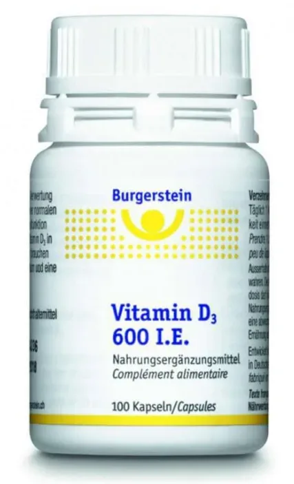 BURGERSTEIN Vitamin D3 Kaps 600 IE 100 Stk
