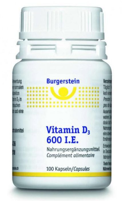 BURGERSTEIN Vitamin D3 Kaps 600 IE 100 Stk
