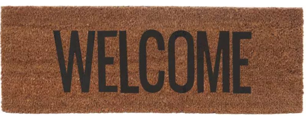 Present Time Fussmatte Welcome, Braun/Weiss, 75cmx26cm (1 Stk)