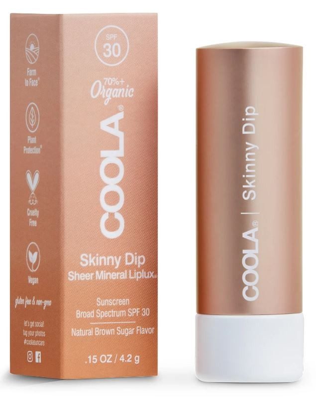 Coola - Mineral Liplux Getönter Lippenbalsam SPF30 - Skinny Dip, One Size, Helle Kastanie
