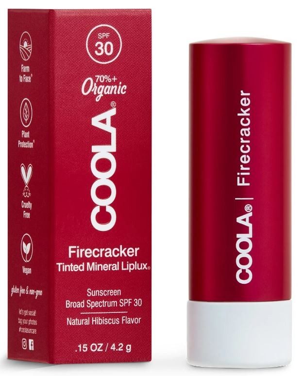 Coola - Mineral Liplux Getönter Lippenbalsam SPF30 - Firecracker, One Size, Rosa Himbeere