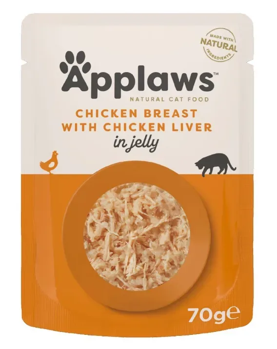 Applaws Nassfutter mit Huhn und Leber in Gelee (70g)