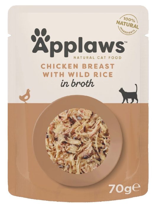 Applaws Nassfutter mit Hühnchenbrust und Wildreis (70g)