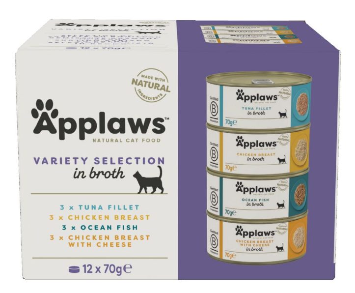 Applaws Nassfutter Katze Adult Multipack in Brühe 12x70 g Gemischte Selektion